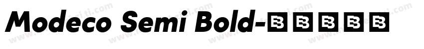 Modeco Semi Bold字体转换
